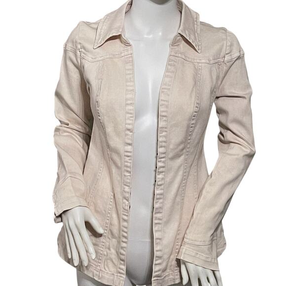 Free People Kenny Slim Women's Denim Light Purple Wash Stretch Top Size XS NEW - Picture 2 of 8